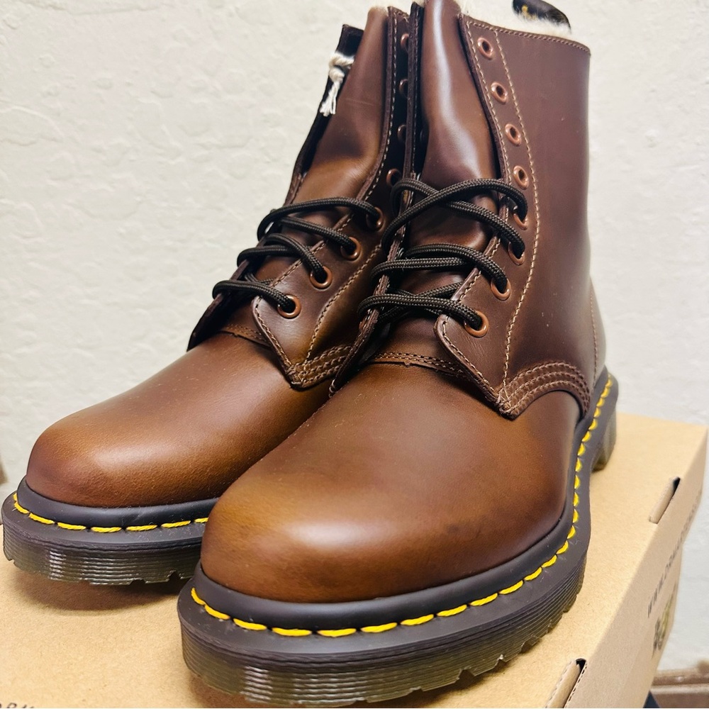 dr martens 1460 Serena Faux Fur Lined Combat Boots